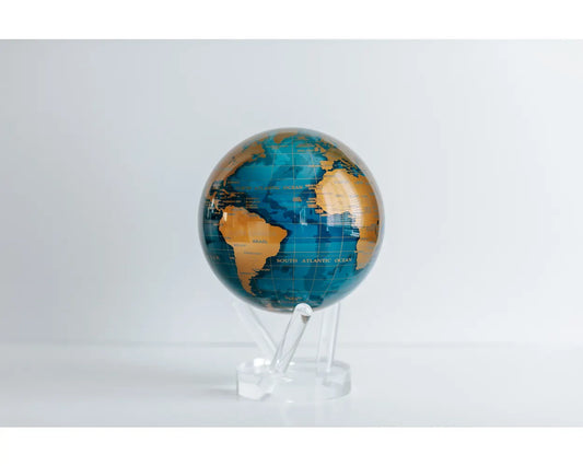 Globe World Blue and Gold