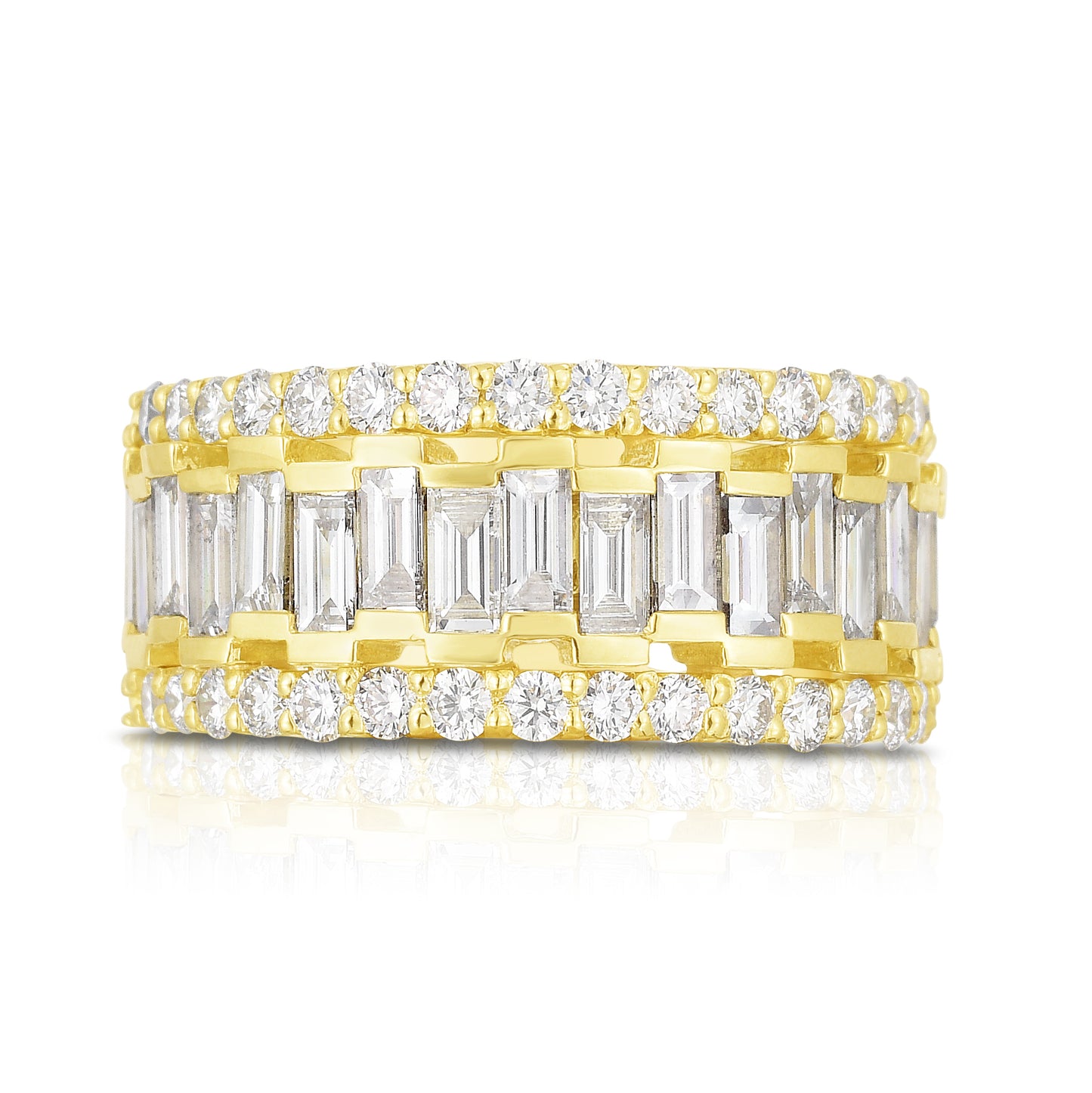 14K Yellow Gold Diamond Band Ring