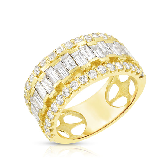 14K Yellow Gold Diamond Band Ring