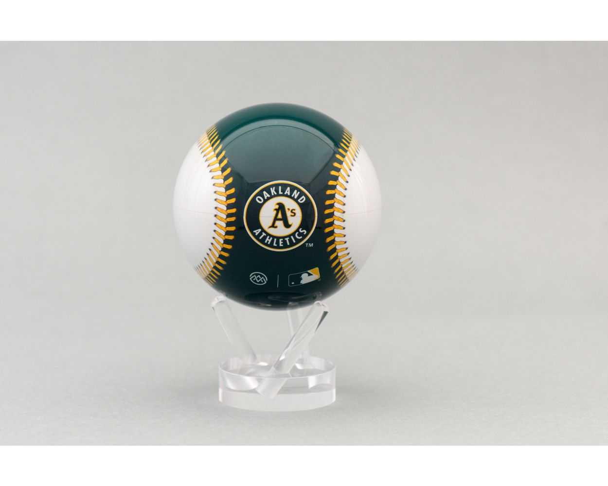 MLB Oakland Athletics A's Ball with Bat Stand